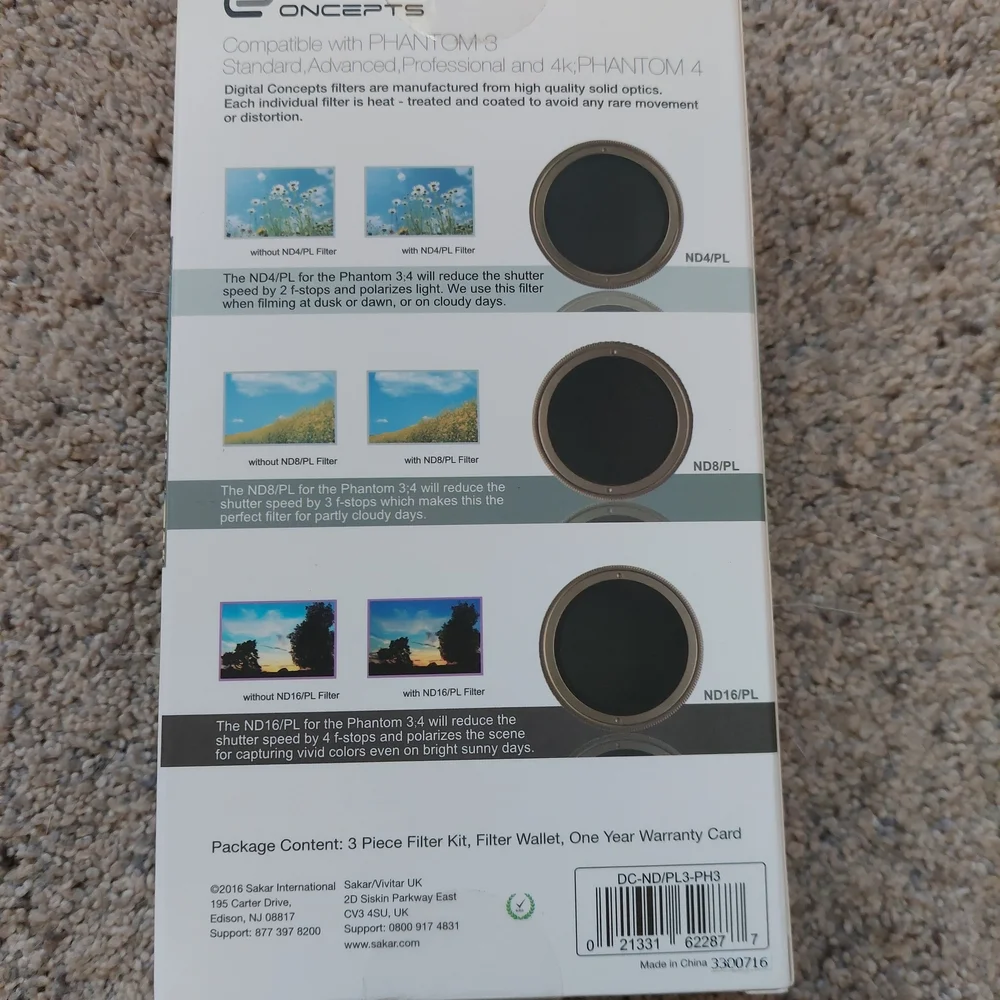 Digital Concepts 3 Piece Filter Kit for Drones